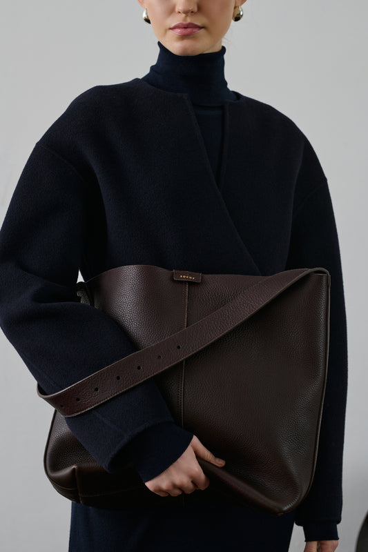 Sac Saudade - Marron Foncé - Cuir - Femme