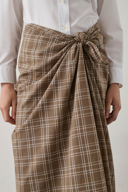 Jupe Goa - Marron Glacé/Écru - Coton - Femme