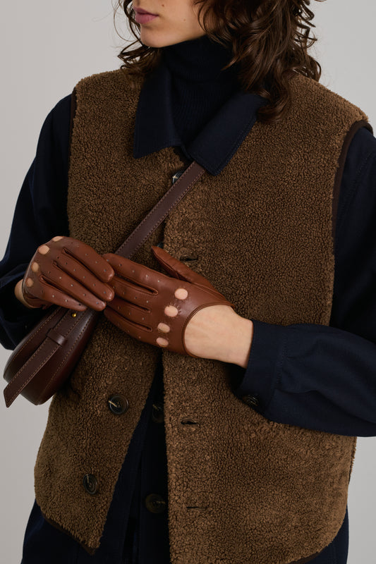 Gilet sans manches Fusil - Marron - Femme
