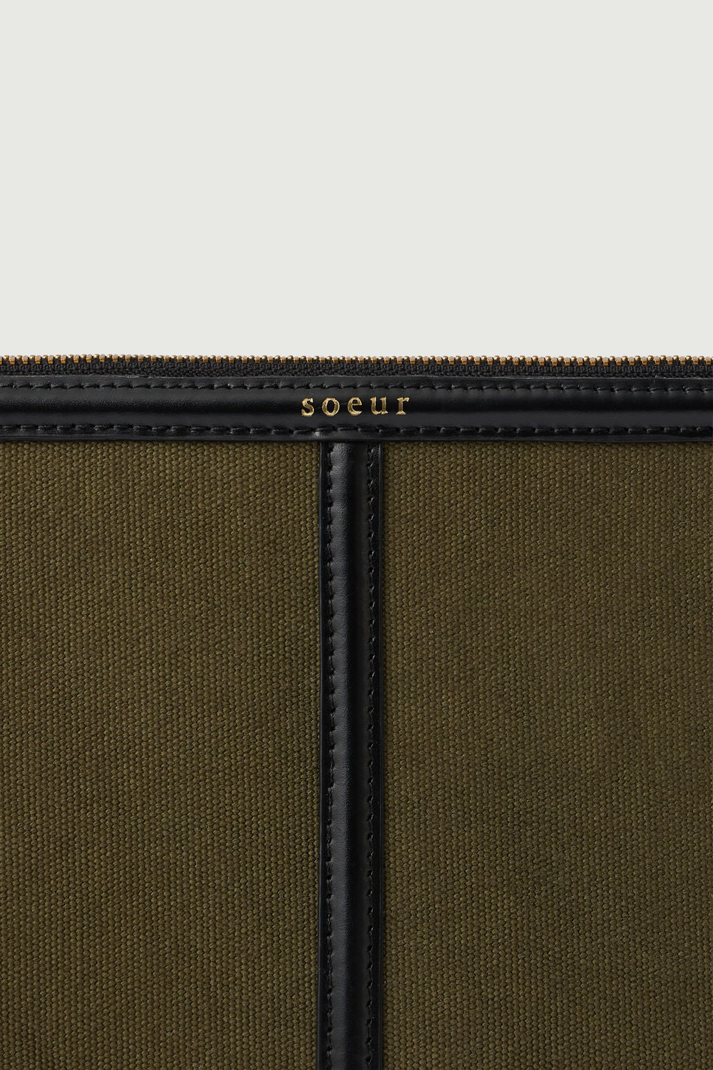 Pochette Doces - Kaki/Noir - Coton - Femme